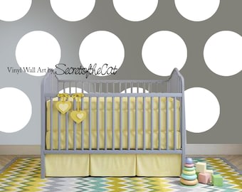 Polka Dot Wall Decals- dots wall decal - Confetti Dots Decals- Nursery decor - Dots set decal - wall decal confetti - White dots-Polla dots