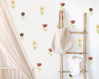 Fiori selvatici Decalcomanie murali Boho Flower Adesivi murali Fiori adesivi murali Decalcomania floreale Decalcomania murale Fiori fiori per asilo nido Baby room