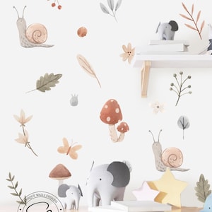 Woodland Stickers ,Forest Nursery,Nursery decals, kids room decor,Woodland Wall Stickers,Peel and Stick, Woodland wall decals
