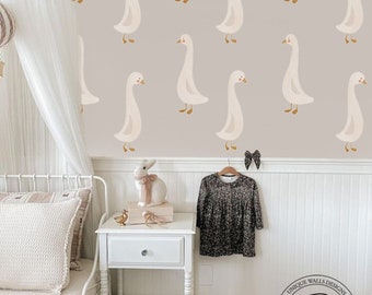 Goose stickers, Geese Kit for Nursery, Geese Wall Decor, Baby Wall Decal, Kids Room Wall Art, Peel and stick decals