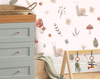 Wald-Wandtattoos fürs Kinderzimmer, Stoff-Wandtattoos, selbstklebende Wald-Aufkleber