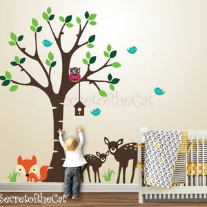 Nursery Wall Decal - Wall decals nursery - kids Wall Decal - Tree wall decor- Forest decal - wall decal Tree tree wall decal nursery, tree