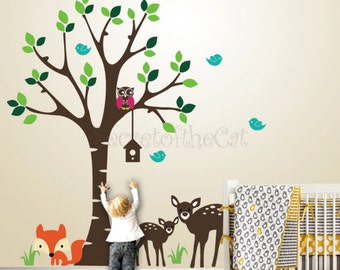 Nursery Wall Decal - Wall decals nursery - kids Wall Decal - Tree wall decor- Forest decal - wall decal Tree tree wall decal nursery, tree