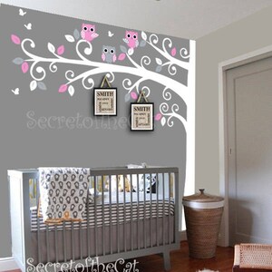 Stickers Arbre Blanc Sticker Mural Chambre Denfant Mur Etsy