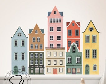 Boho House Wall Decals, Peel and Stick, Nursery Decor