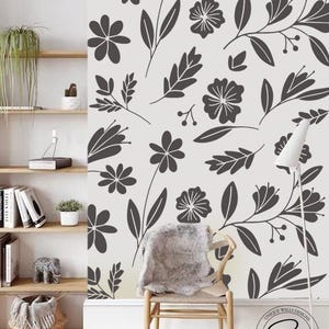 Wildflower Wall Decals: Botanical Nursery Decor