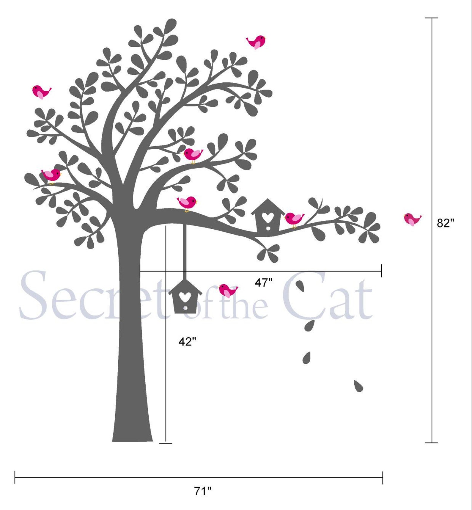 Nursery Wall Decal Wall Decal Nursery Tree With Birds Etsy