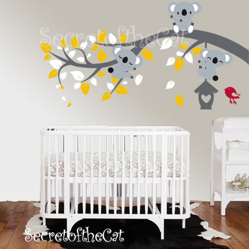 Nursery Wall decal branch vinyl decal Branch and koalas Etsy
