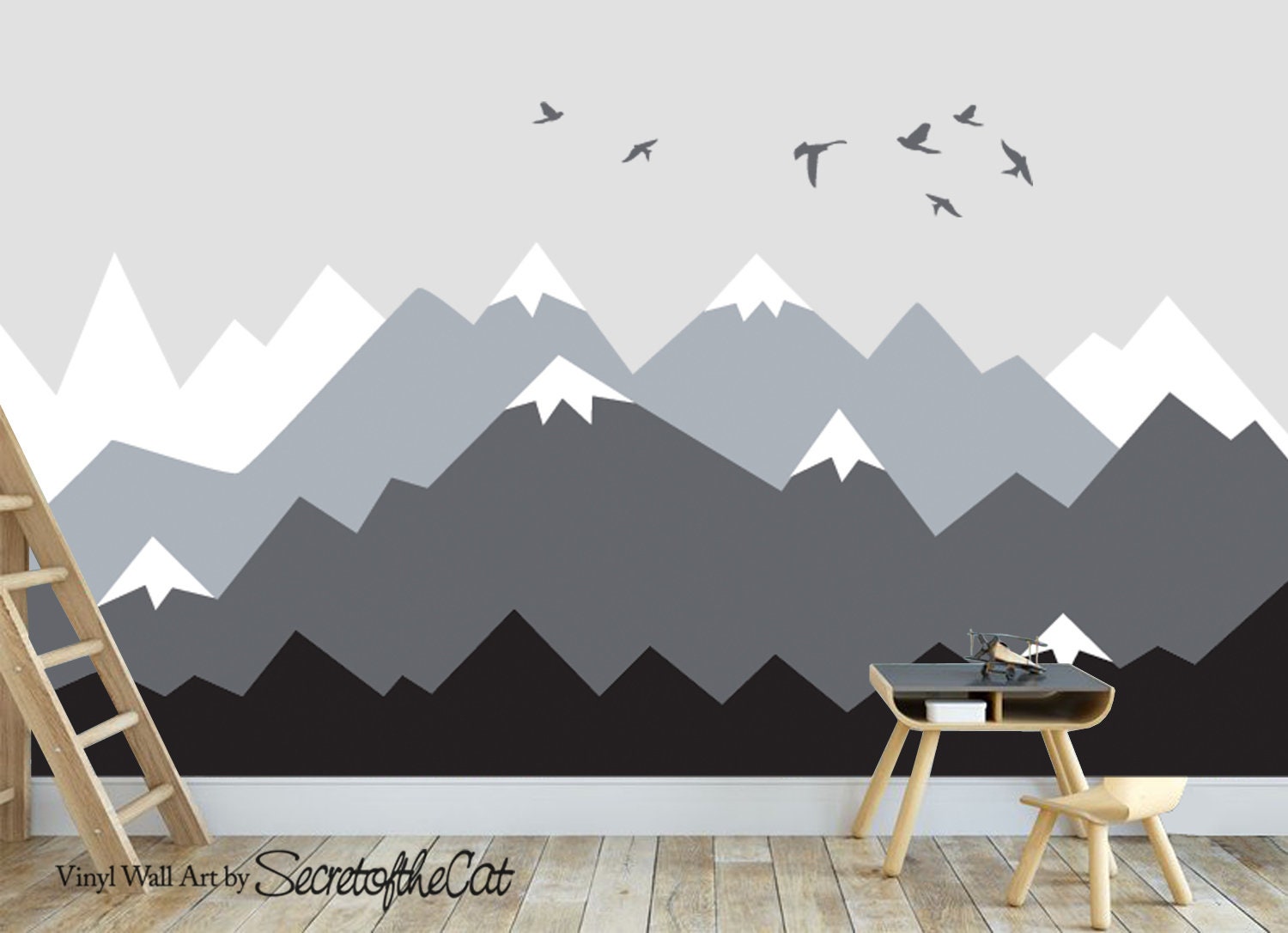 Mountain wall sticker Mountain Wall Decal Mountains Sticker Etsy
