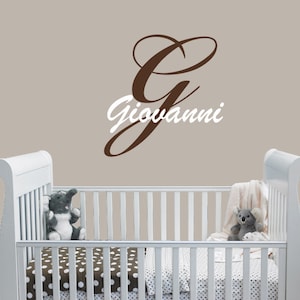 Vinyl Wall Art - Custom name Vinyl Wall Decal - Monogram - Baby name decal - Wall decals nursery - Baby name