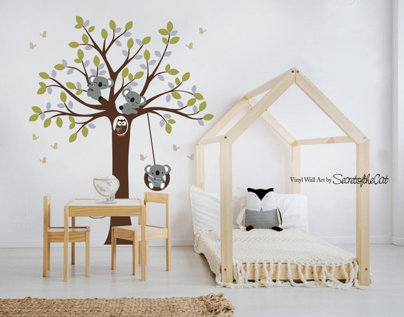 White Tree Decaltree and Koalas Decal wall Decals Nursery Etsy