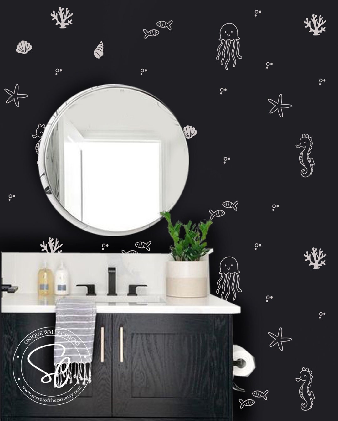 Under the Sea Decor, Nursery Decals, Kids Room Wall Stickers Beach