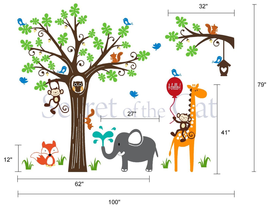 Wall Decals Nursery Nursery Wall Decal Tree Wall Decal Etsy