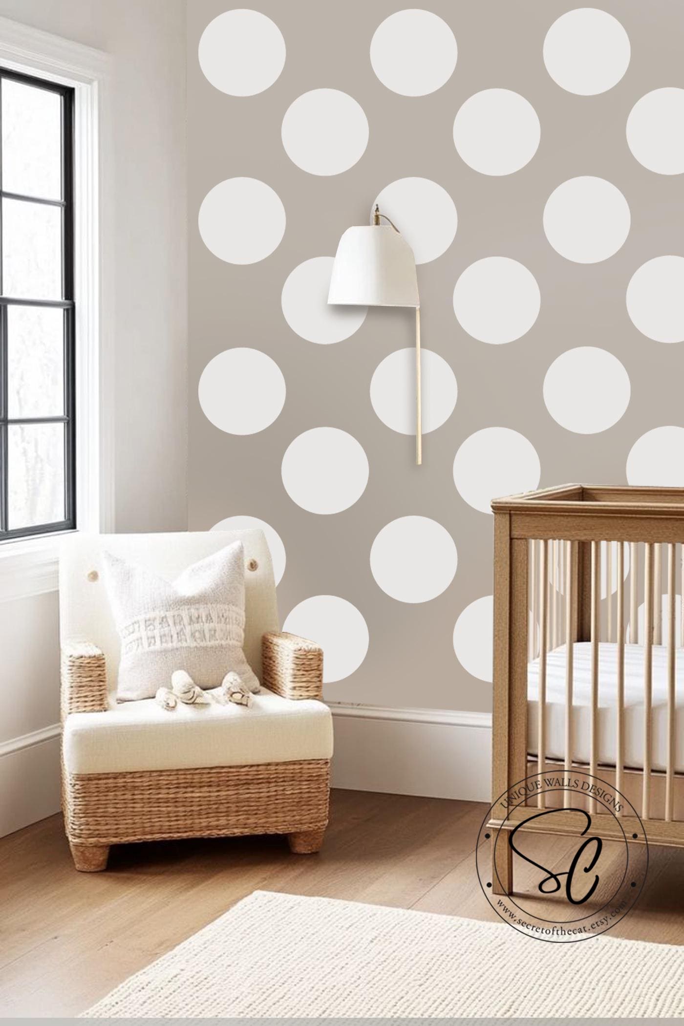 Polka Dot Wall Decals – Nursery Confetti Dots, Set of 18 - Etsy
