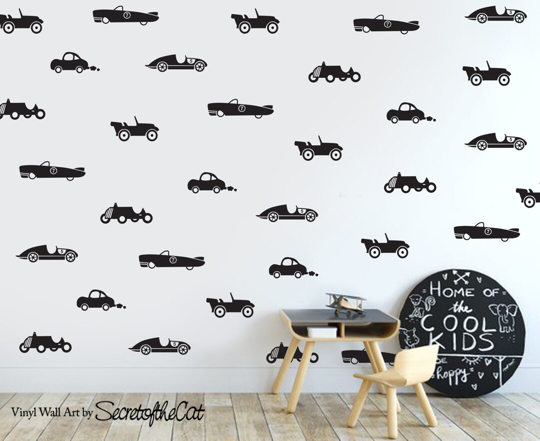 Cars Wall Decals Vinyl Wall Decals Wall Decor Car Wall Etsy