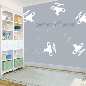 Airplane Wall decal / Wall Decal Nursery / Airplanes decals / Planes wall decal / Plane decor / Murals