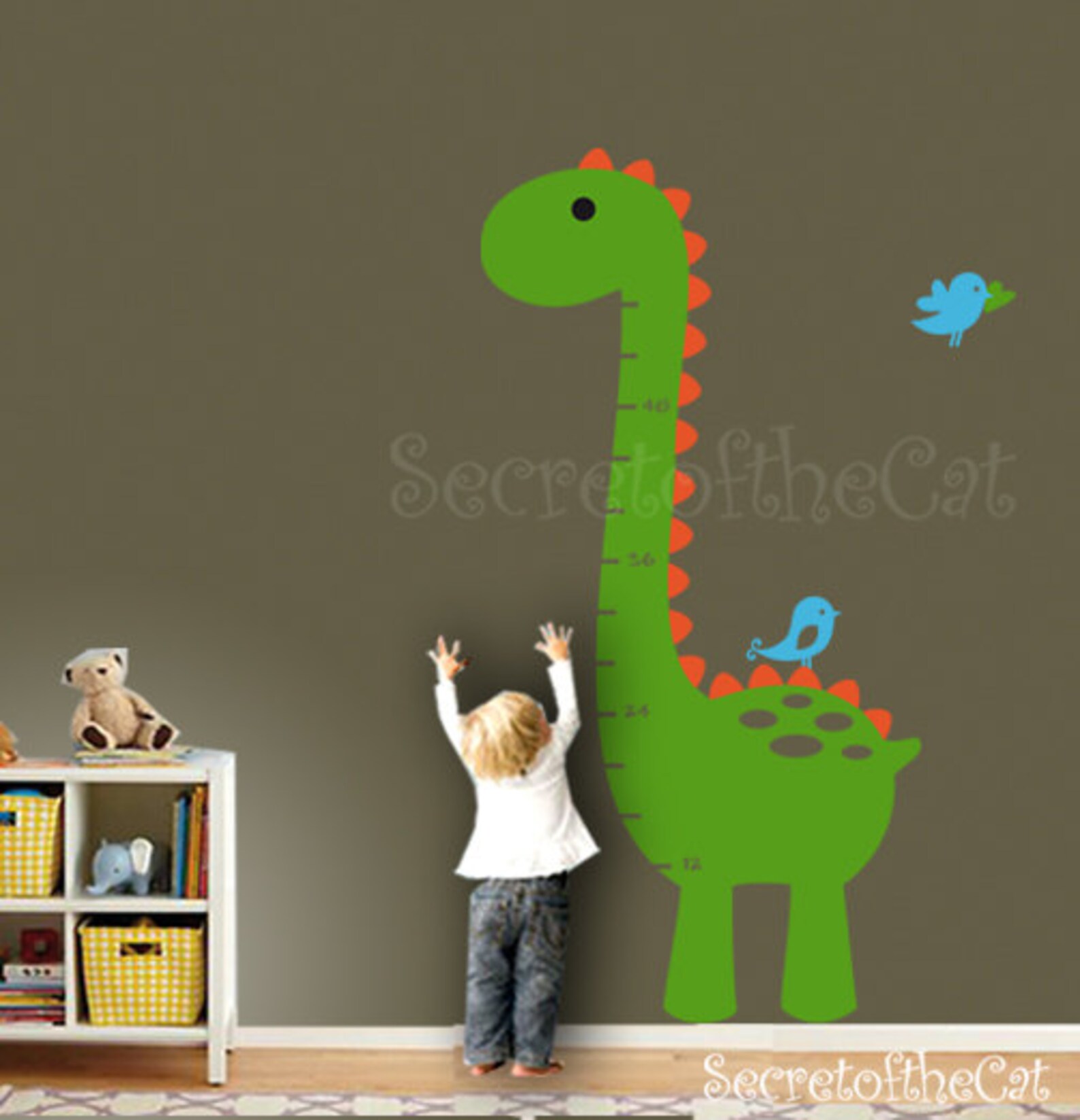Cartoon Animals Growth Chart Wall Decal – Self-Adhesive Height Ruler Sticker For Nursery & Kids Room - View #7