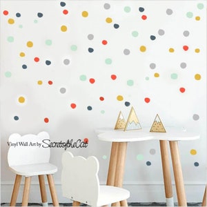 Polka Dot Wall Decals- dots wall decal - Confetti Dots Decals- Nursery decor - Dots set decal - wall decal confetti - Colours dots decals