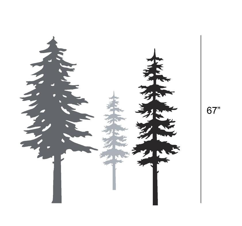 Wall Decals Nursery Pine Tree Forest Wall Decalstree Wall Etsy Canada