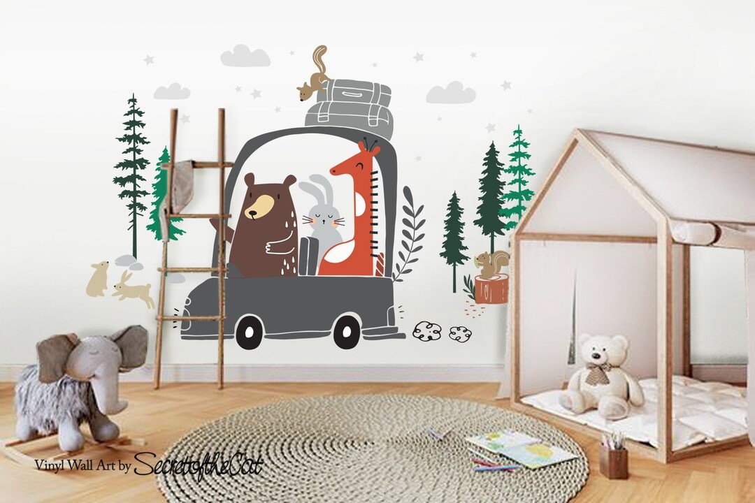 Woodland Nursery Wall Decal,wall Decals Nursery, Woodland Kit, Animals