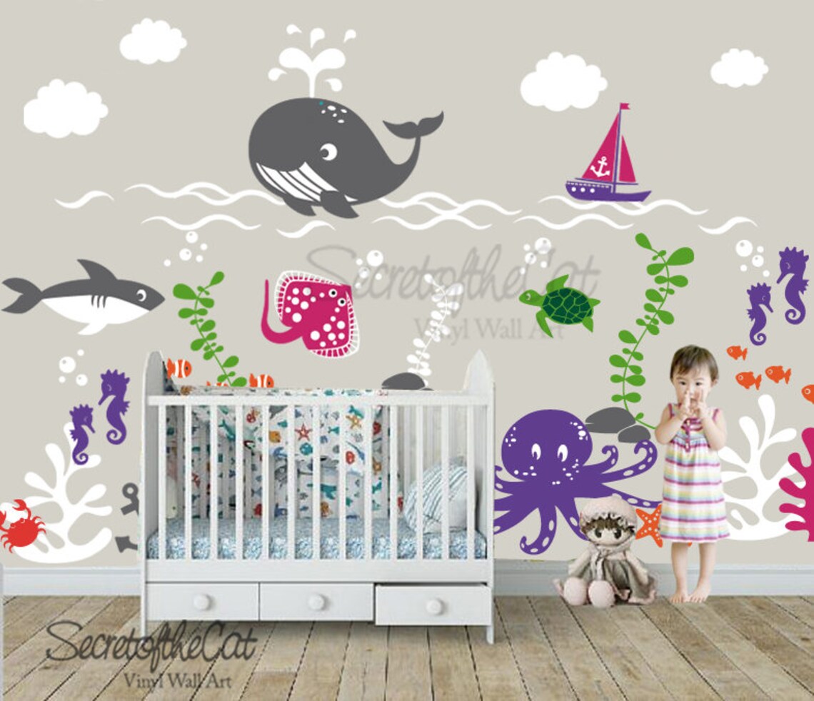 Under the Sea Decal / Under the Sea Decal / Underwater Wall Etsy Canada