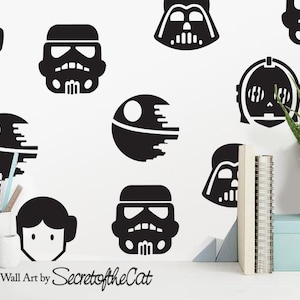 Star Wars Wall Decals - Nursery Decor, Galaxy Decor, Nursery, Wall Decor, Wall Art, Decal, Kids Room Decor, Star Wars Gift, Wall Stickers