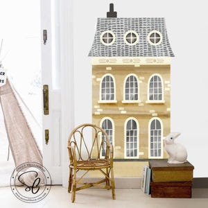 House wall decal, Peel and stick decals, Dutch house Wall Sticker, Nursery decor, Decals for Walls, Village wall decal