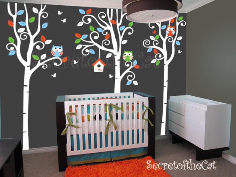Nursery wall Decal Wall Decals Nursery Tree Wall Decal Etsy
