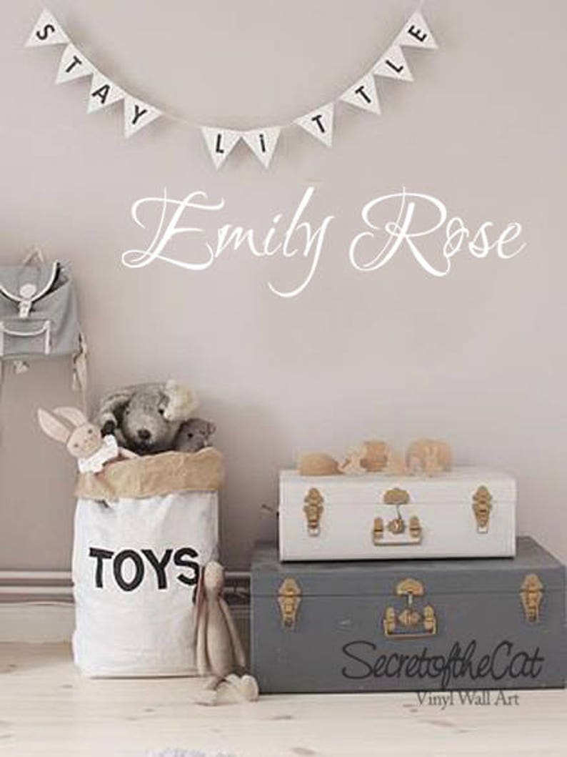 wall decals nursery Name and Initial wall decal Personalized name decal Children name decal Children name Nursery decor