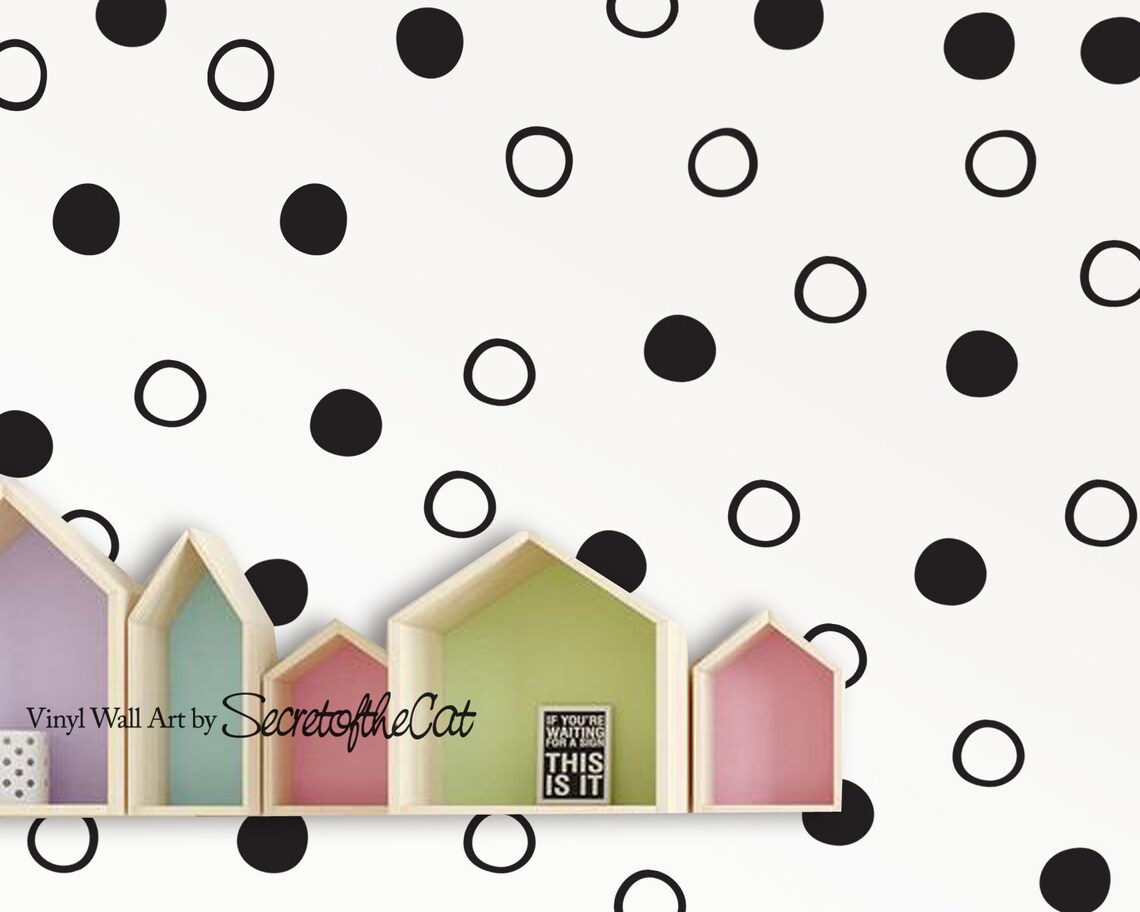 Polka Dot Wall Decals Dots Wall Decal Confetti Dots Decals Etsy