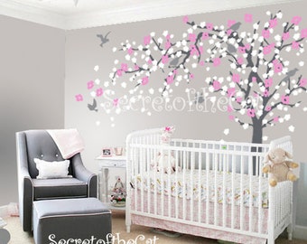Blossom Tree Decal -Nursery Wall Decal-Wall Decal Nursery -Tree Wall Decal -Wall Decals Nursery-Cherry Blossom Tree Sticker -Wall decal tree