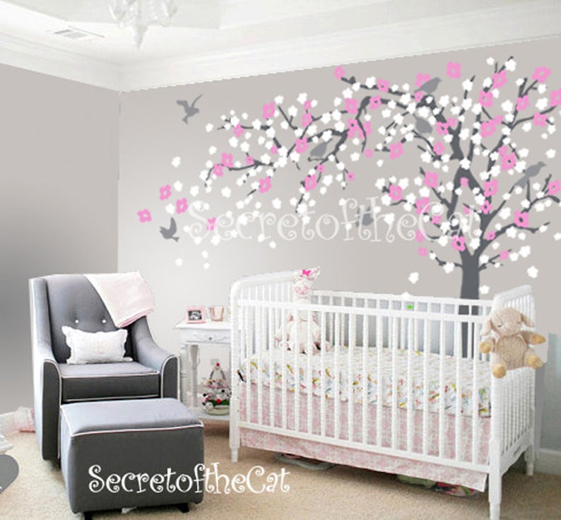 Nursery Wall Decalwall Decal Nurseryblossom Tree Decal tree Etsy
