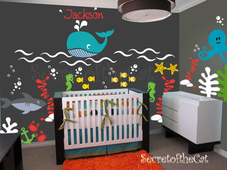 Under the sea wall decal / sea wall decal / wall decal Nursery Etsy