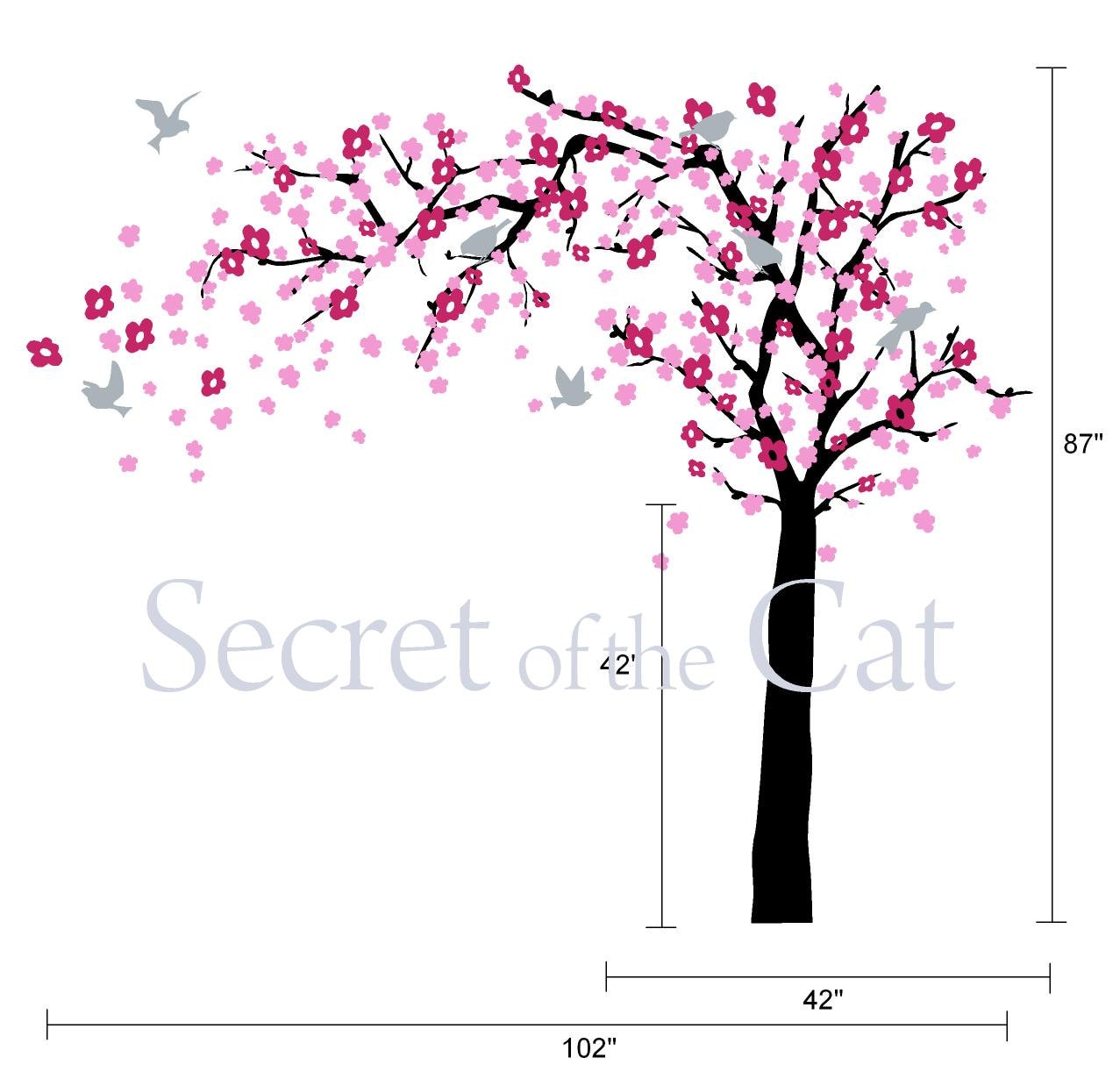 Cherry Blossom Tree Vinyl Wall Decal – Nursery Decor - Etsy