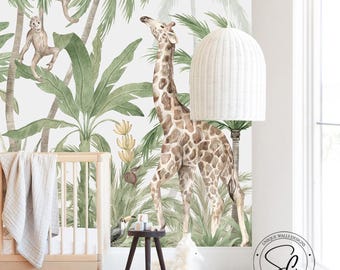 Peel and Stick Wallpaper, Jungle Wallpaper Mural