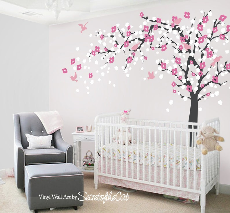 Blossom Tree Decal nursery Wall Decalwall Decal Nursery Etsy