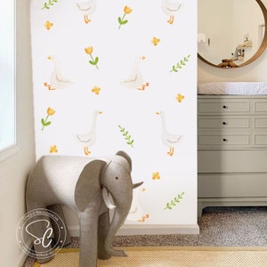 Goose stickers, Geese Kit for Nursery, Geese Wall Decor, Baby Wall Decal, Kids Room Wall Art, Peel and stick decals