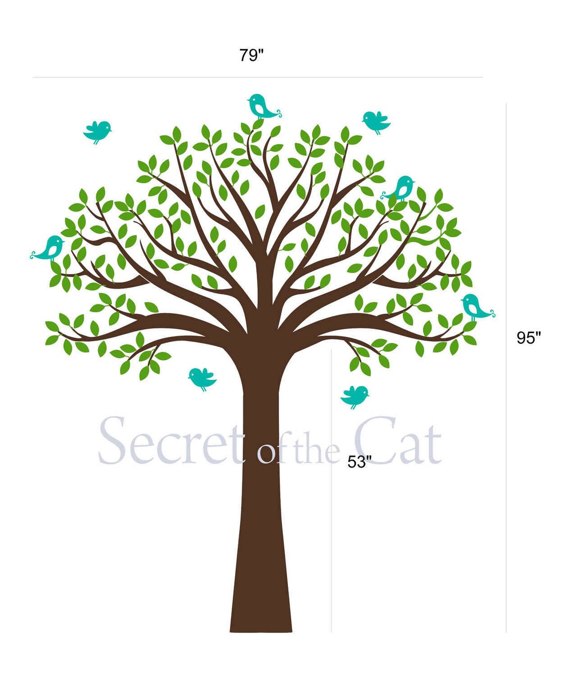 White Tree Decal /family Tree Wall Decal/family Tree Sticker / Etsy
