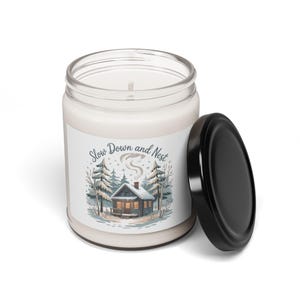 Cozy Winter Cabin Soy Candle, Slow Down and Nest, Scented 9oz image 10