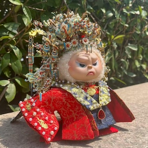 Handgemachte Chinese-Style Outfit für LaBubu Puppe: individueller Name, Sammlerstück tragbare Kunst