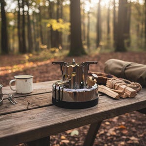 Estufa de alcohol artesanal para acampar: quemador portátil para mochileros, ideal para cocinar al aire libre, estufa de supervivencia para acampar, hacer senderismo y pescar.