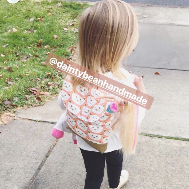 Christmas Present Small Backpack Backpack Holiday Tiny Backpack Toddler Backpack Pink Hearts Tiny Pack