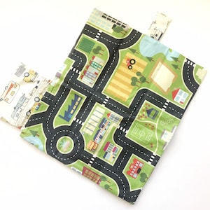 Car Mat - Fold Up Car Mat - Travel Toy -Travel Game - Travel Car Mat - Hotwheels - Matchbox Cars - Toy Car - Car Rug