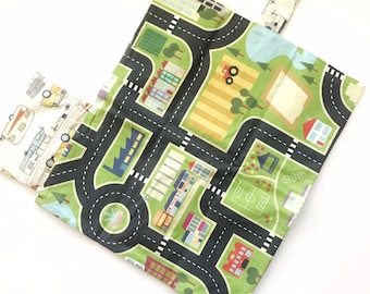 Car Mat - Fold Up Car Mat - Travel Toy -Travel Game - Travel Car Mat - Hotwheels - Matchbox Cars - Toy Car - Car Rug