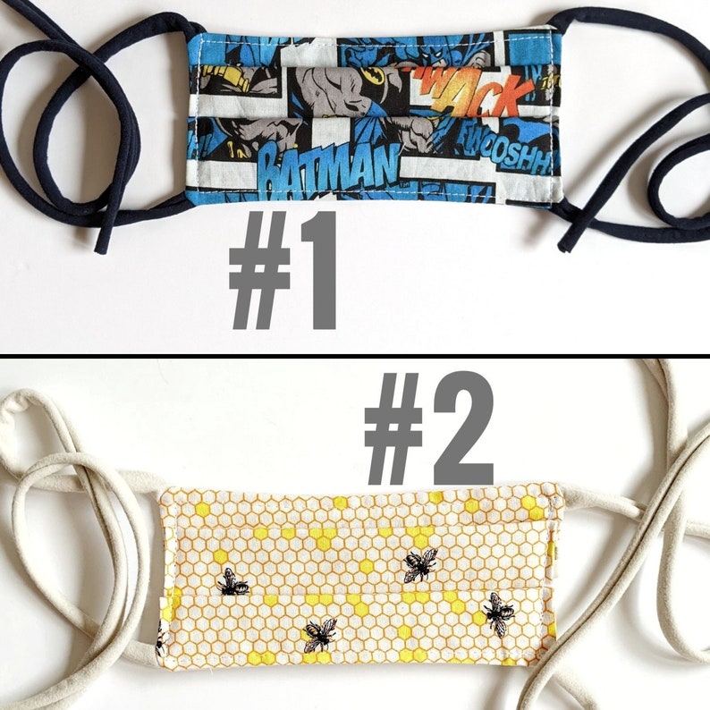 Child/youth Face Masks Comfortable Ties Nose Wire Etsy