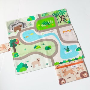 Tapete de juegos para zoológico - Tapete de juegos para viajes - Sobre la marcha - Tapete de juegos plegable
