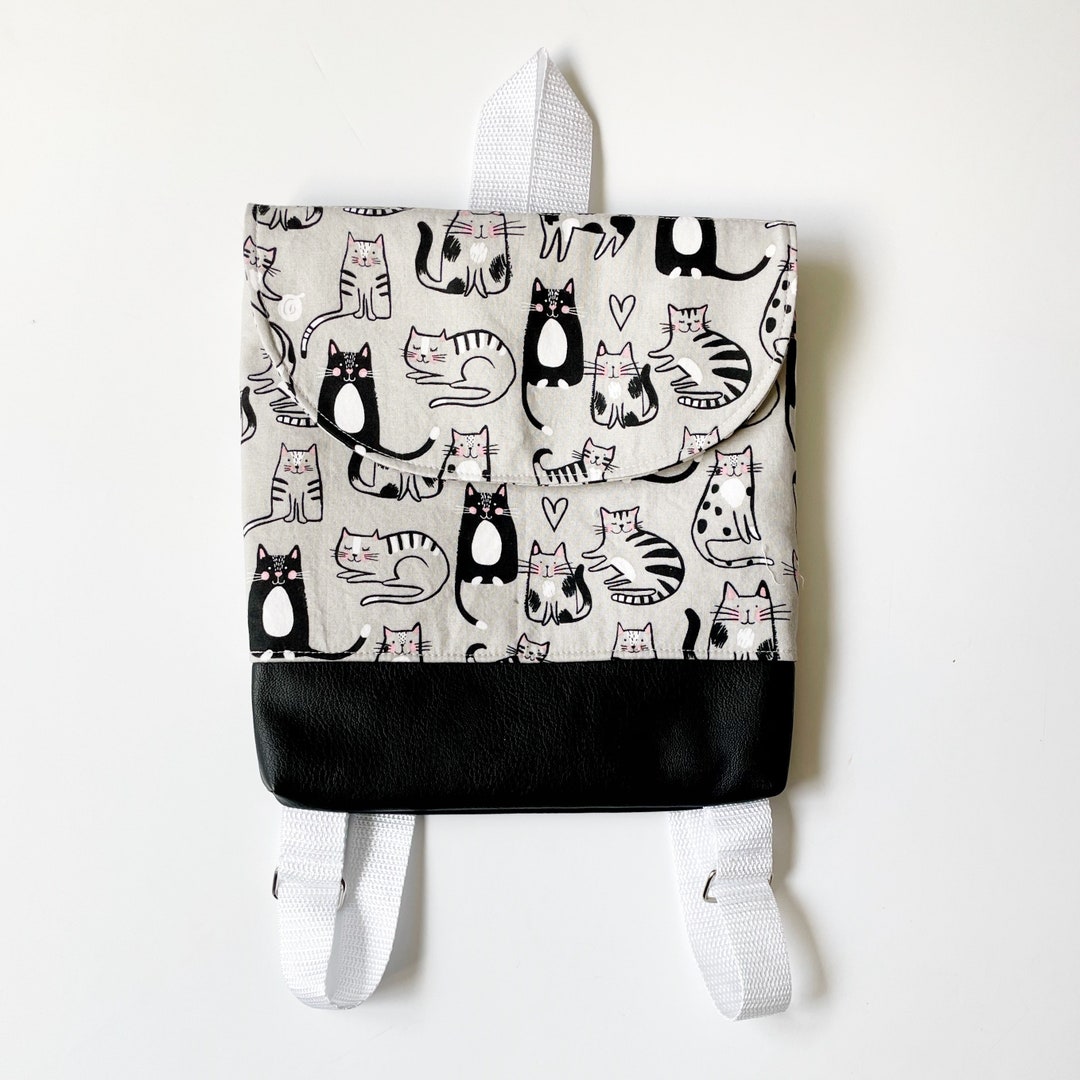 Grey Cat Tiny Pack Small Backpack Toddler Backpack Tiny Backpack