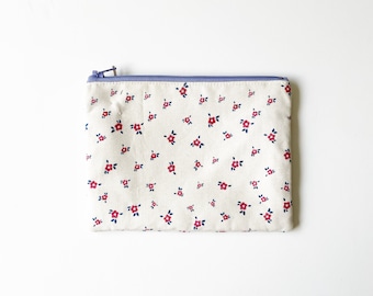 Borsa con cerniera floreale: borsa da viaggio da 5 x 7 pollici