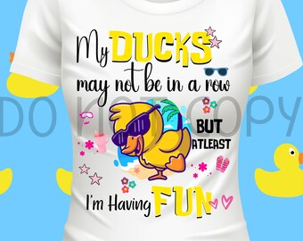 Lustige Enten nicht in einer Reihe sarkastisches Png, schnippisches lustiges Shirt-Design für psychische Gesundheit, süße Ente Png, lustige Tiersublimation, trendiger Sarkasmus Png