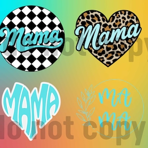 Mama turquoise png design, trendy PNG Sublimations, vintage png, T-shirt Design Sublimation Downloads, bundle